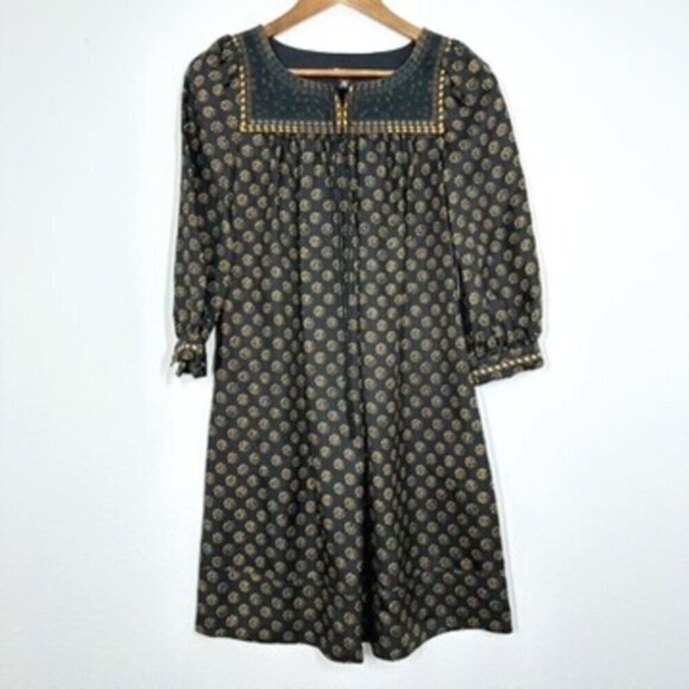 DKNY 100% Silk Boho Chic Tunic V Neck Long Sleeve Dress Size 2 NWT Cocktail Hour